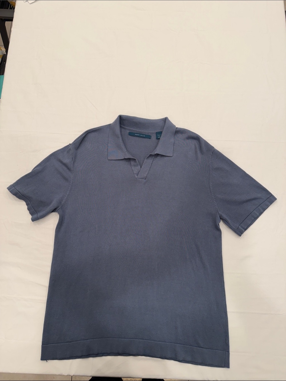Perry Ellis Slate Blue Short Sleeve Knit Polo